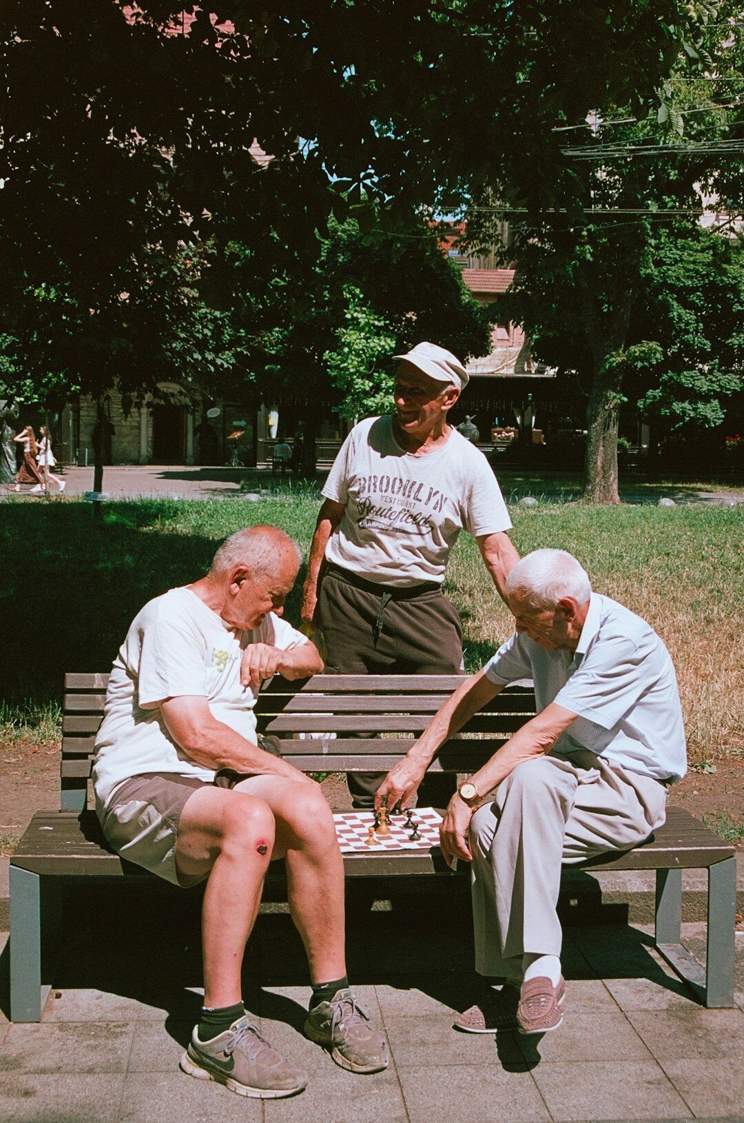 seniors playing board games